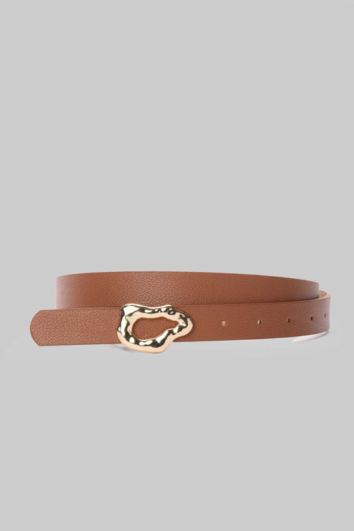 Honey Organic Gold Buckle Belt belt CIZARO - Cizaro Jeans