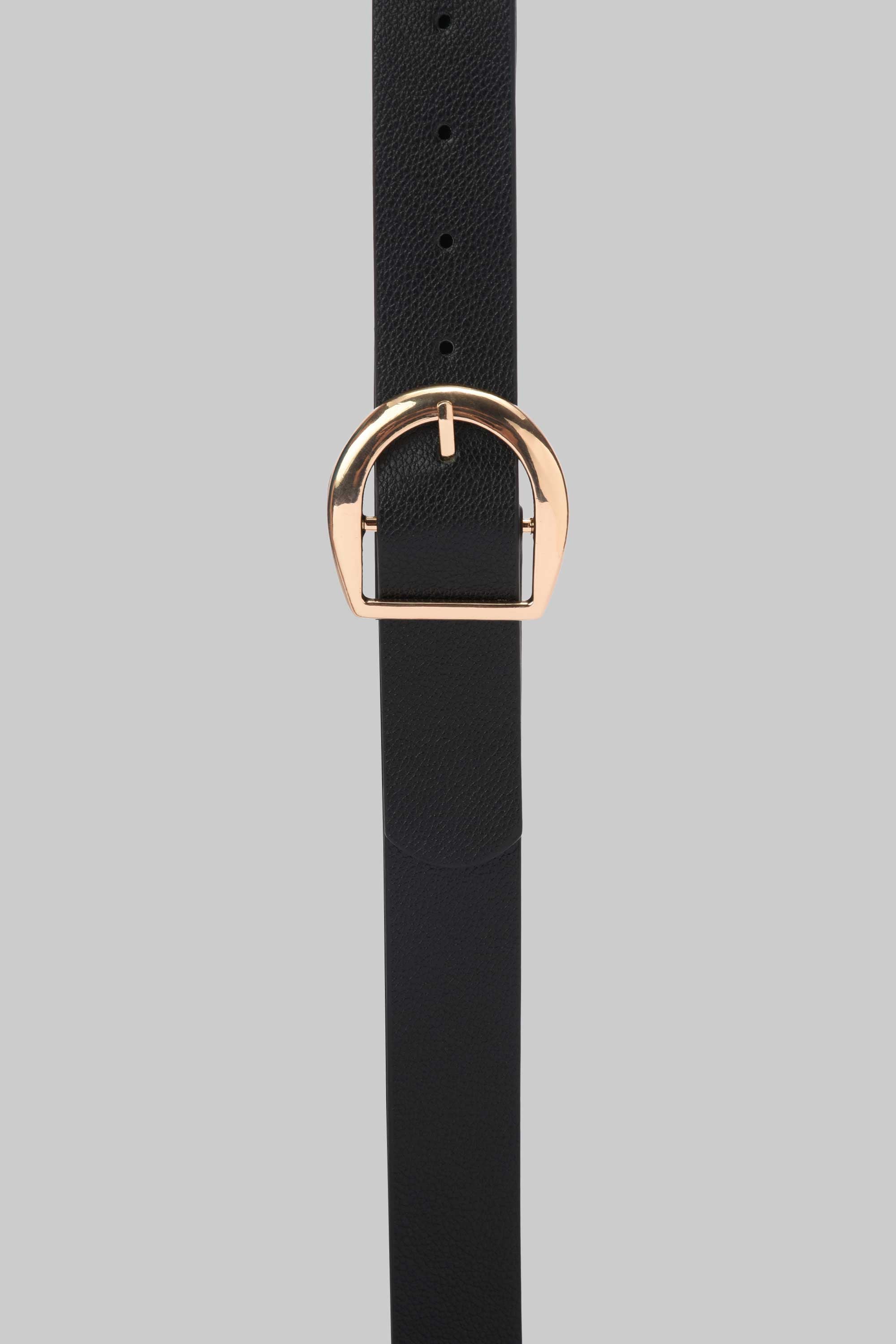 Black D Buckle Belt belt CZBELT - Cizaro Jeans