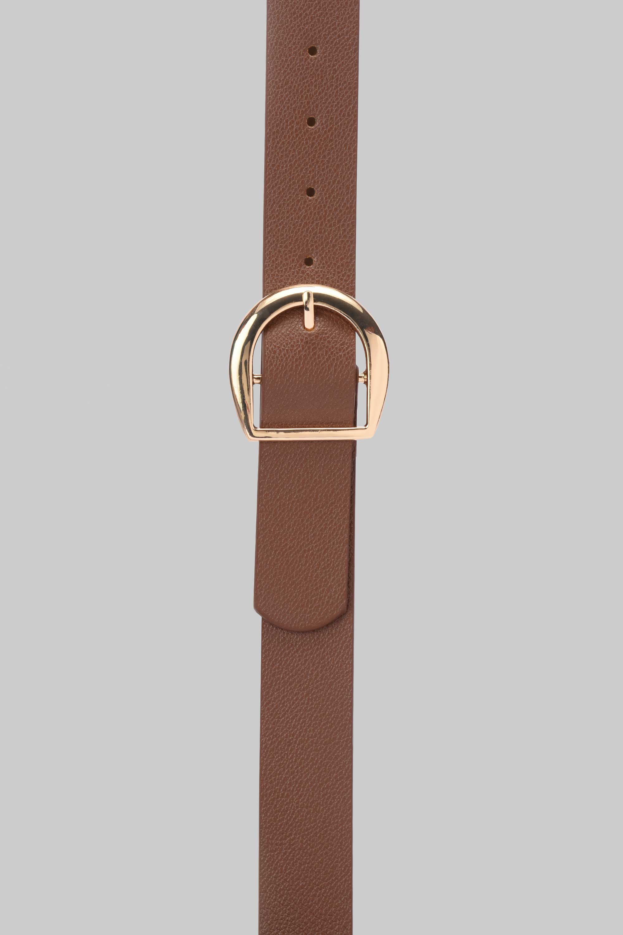Brown D Buckle Belt belt CZBELT - Cizaro Jeans