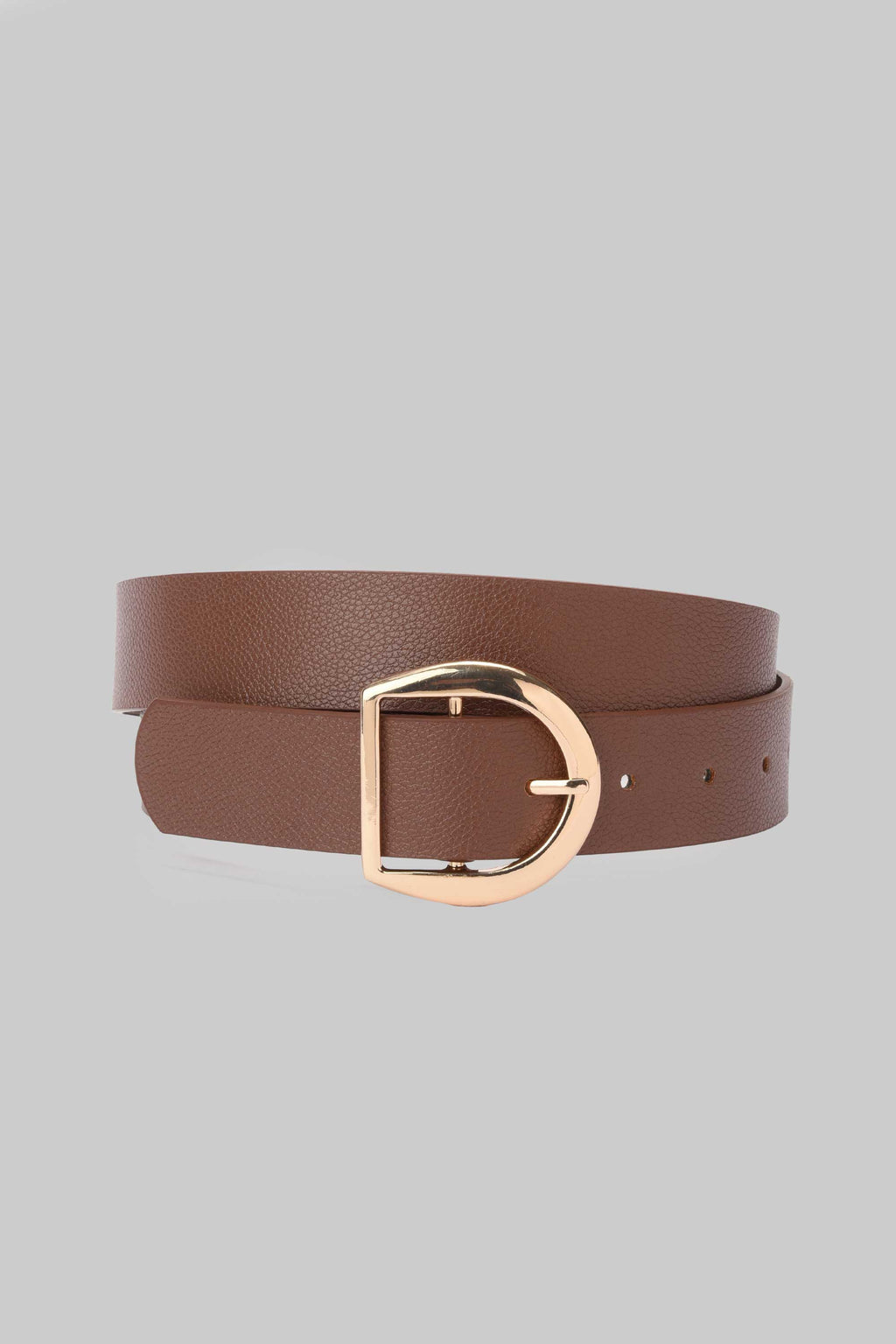 Brown D Buckle Belt belt CZBELT - Cizaro Jeans