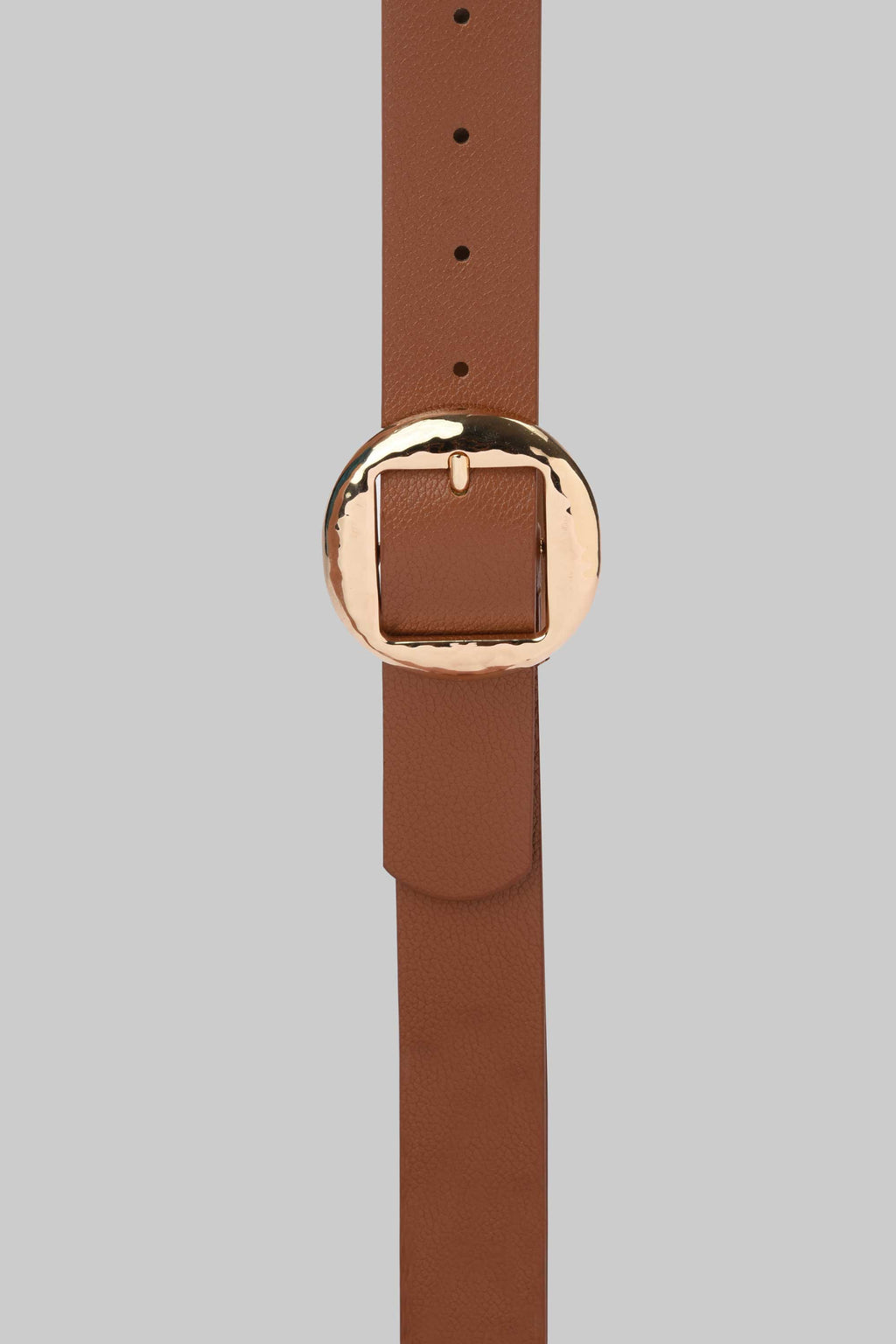 Honey Hammered Circle Buckle Belt belt CIZARO - Cizaro Jeans