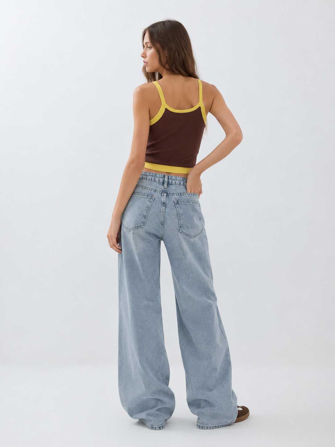 Baggy – High-Waist Flex Waist Light Acid Blue Jeans