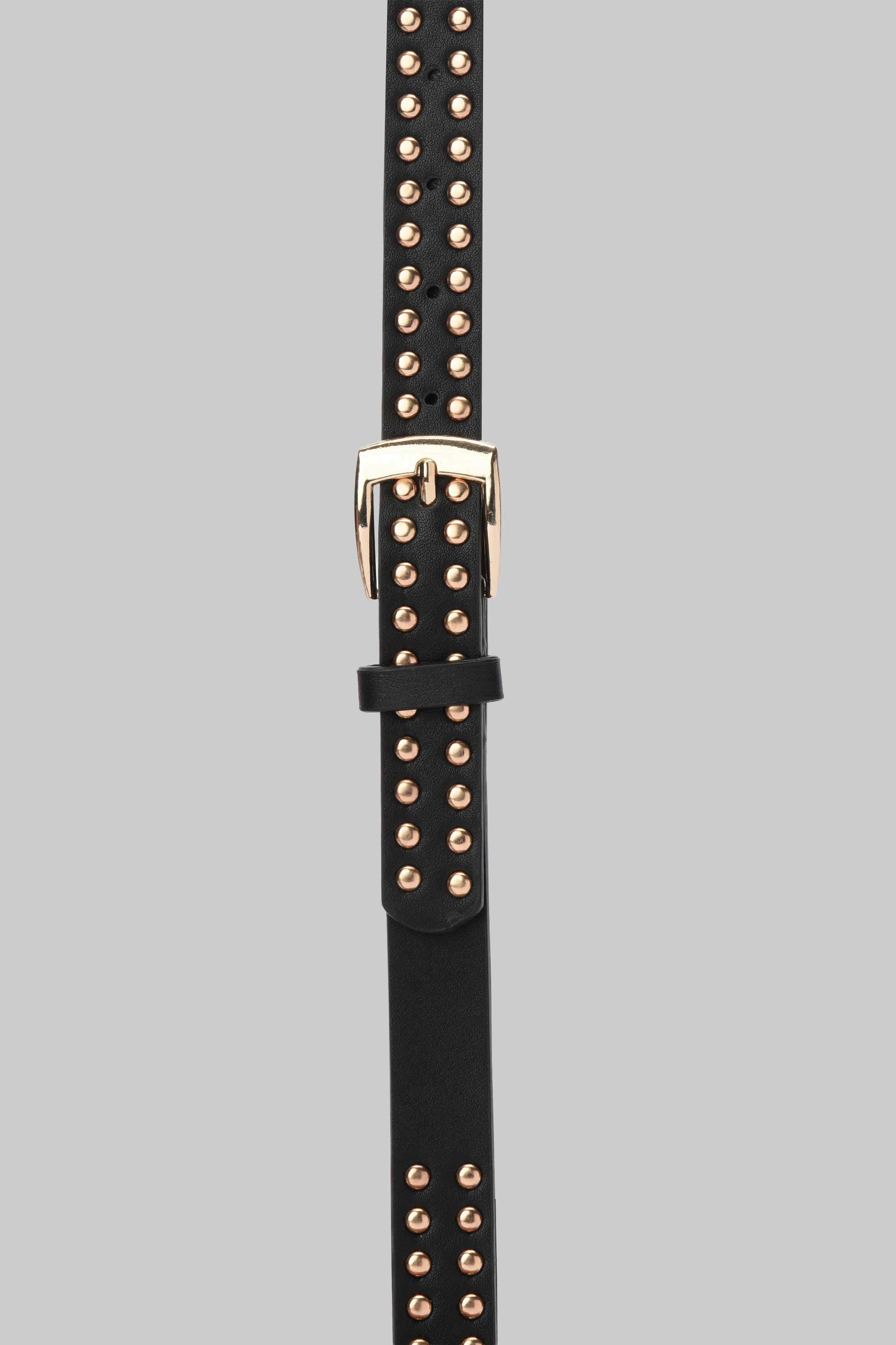 Black Gold Studded Belt