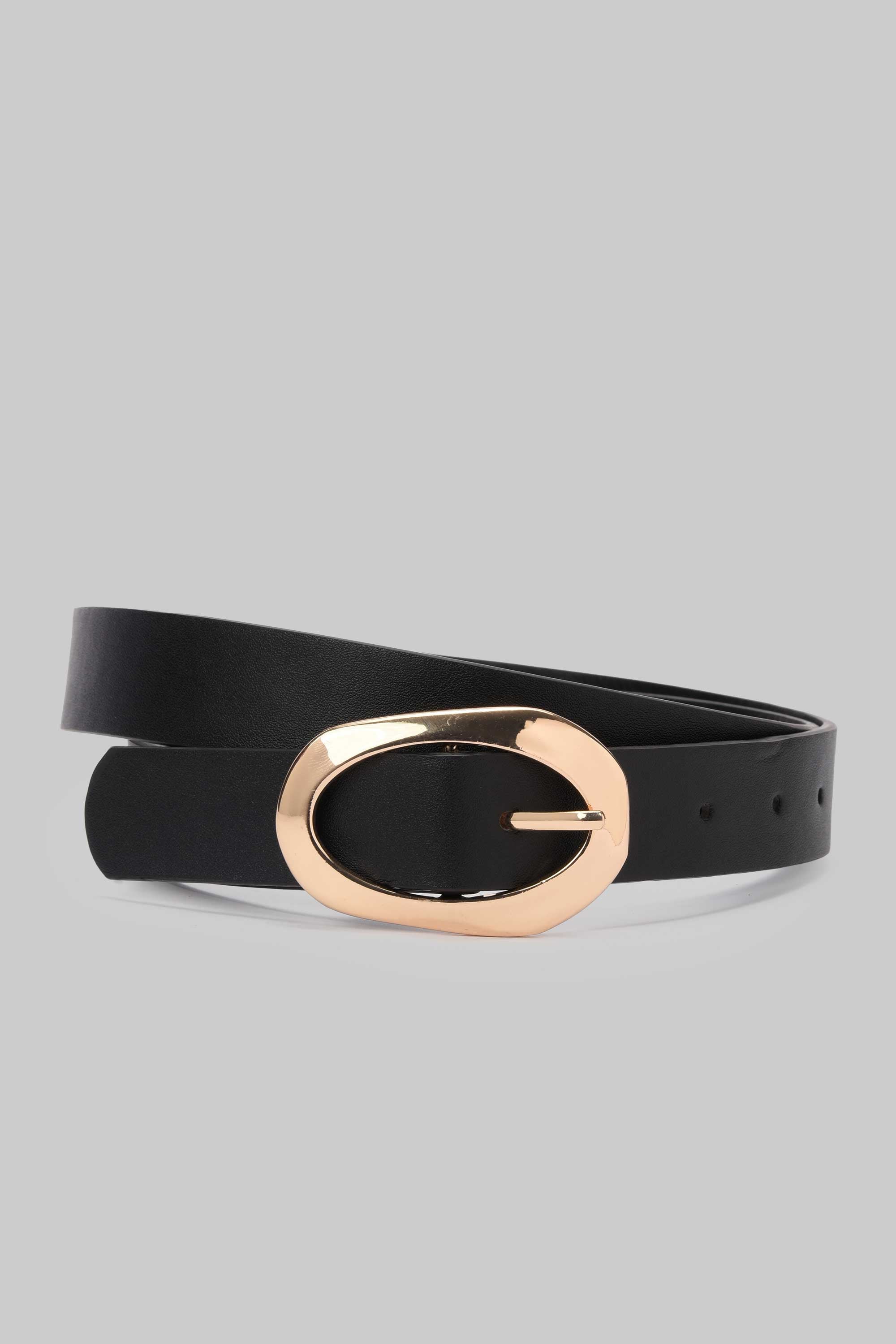 Black Classic Silver Buckle Belt belt CZBELT - Cizaro Jeans