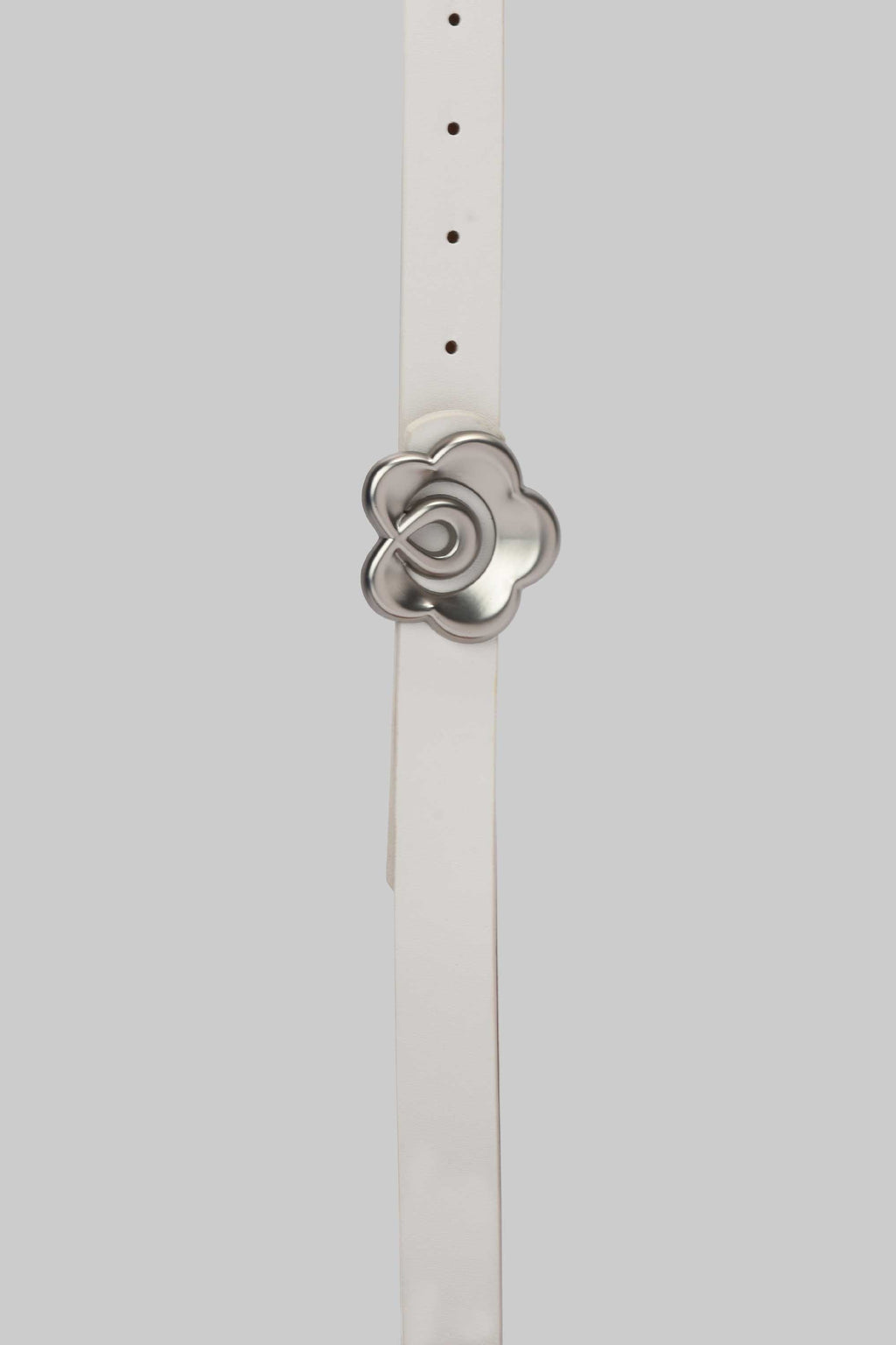 White Floral Buckle Belt belt CZBELT - Cizaro Jeans