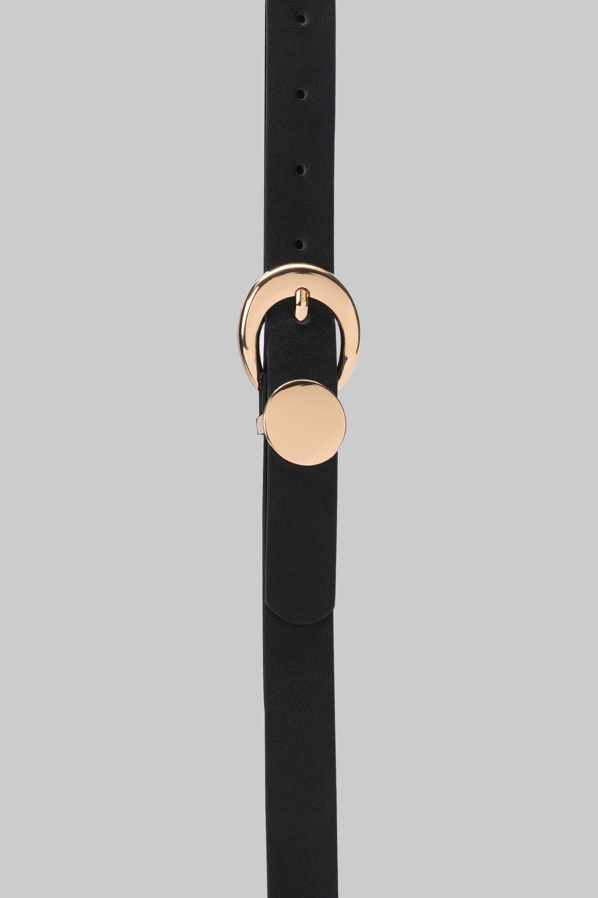 Black Gold Accent Minimal Belt belt CIZARO - Cizaro Jeans