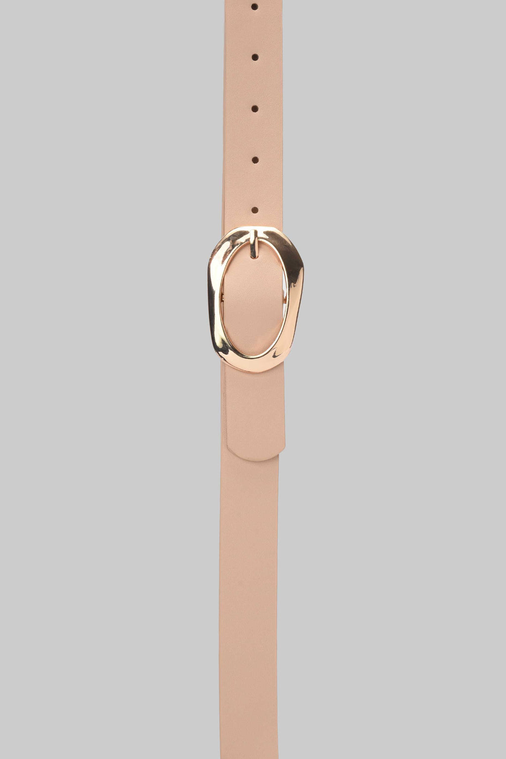 Beige Organic Oval Buckle Belt belt CIZARO - Cizaro Jeans