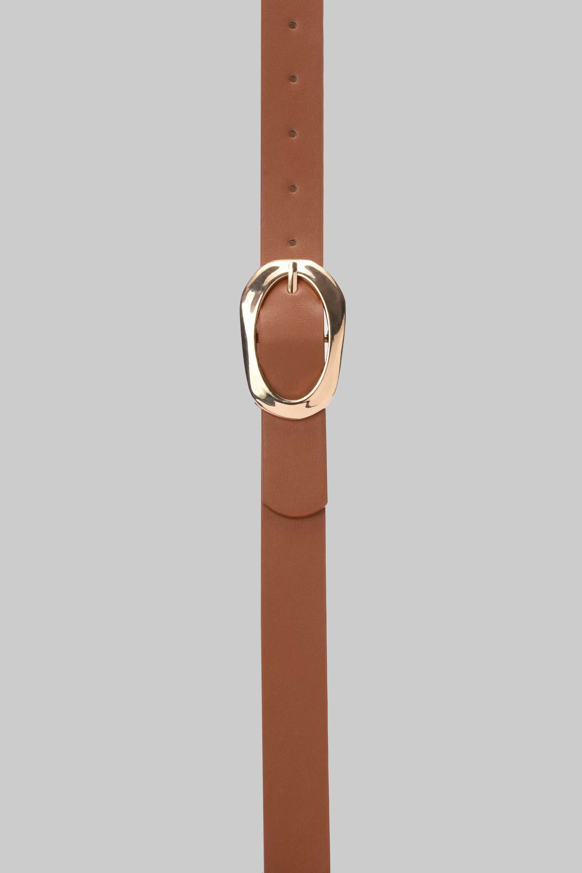 Honey Organic Oval Buckle Belt belt CIZARO - Cizaro Jeans