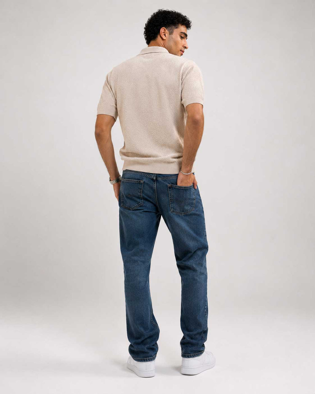 Fine Knit Polo Shirt – Soft Sand shirt CIZARO - Cizaro Jeans