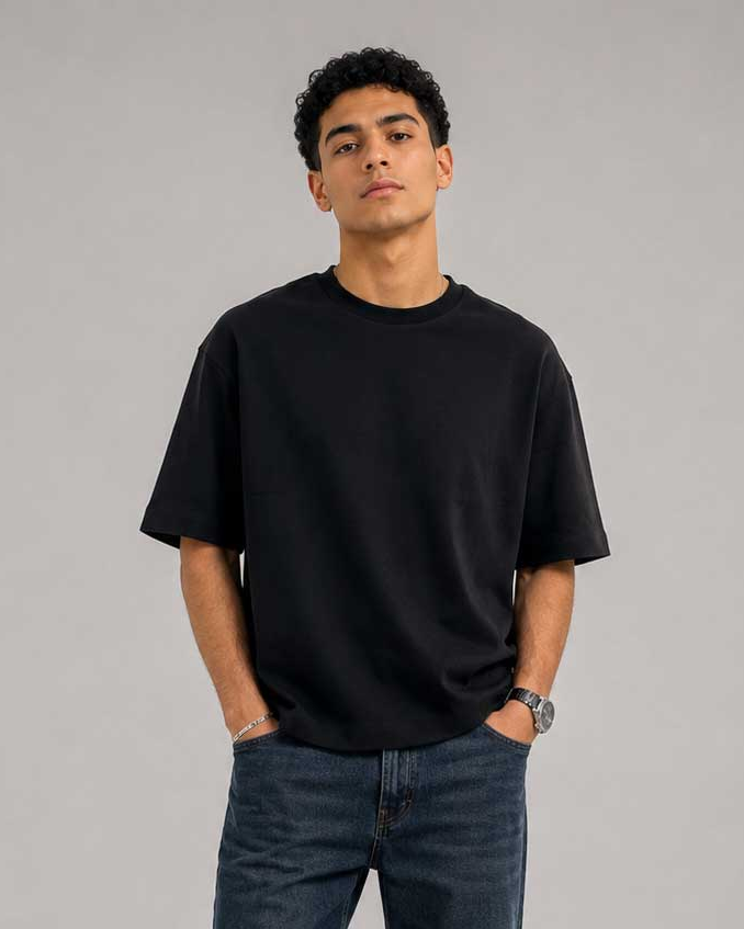 Relaxed Fit T-Shirt – Black