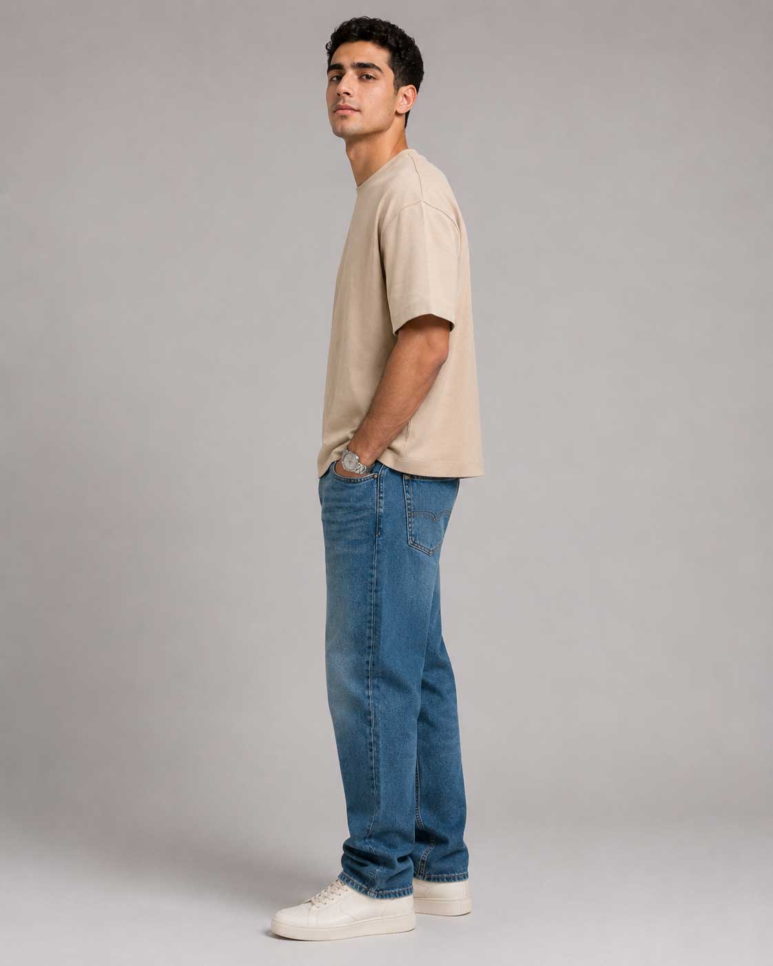 Relaxed Fit T-Shirt – Soft Sand