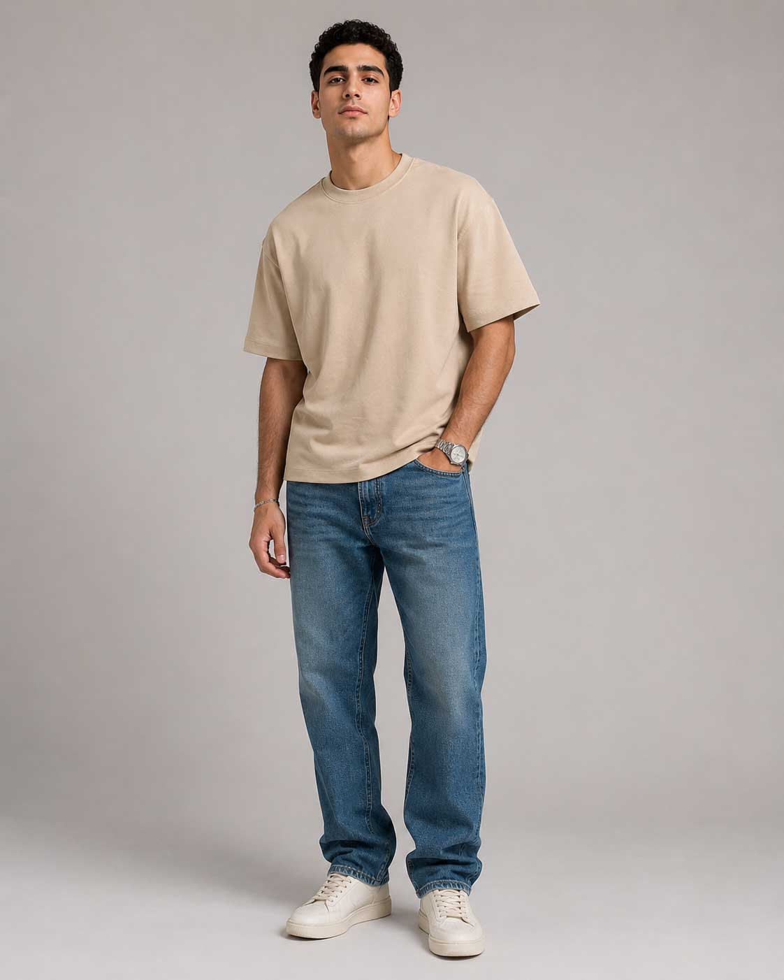 Relaxed Fit T-Shirt – Soft Sand