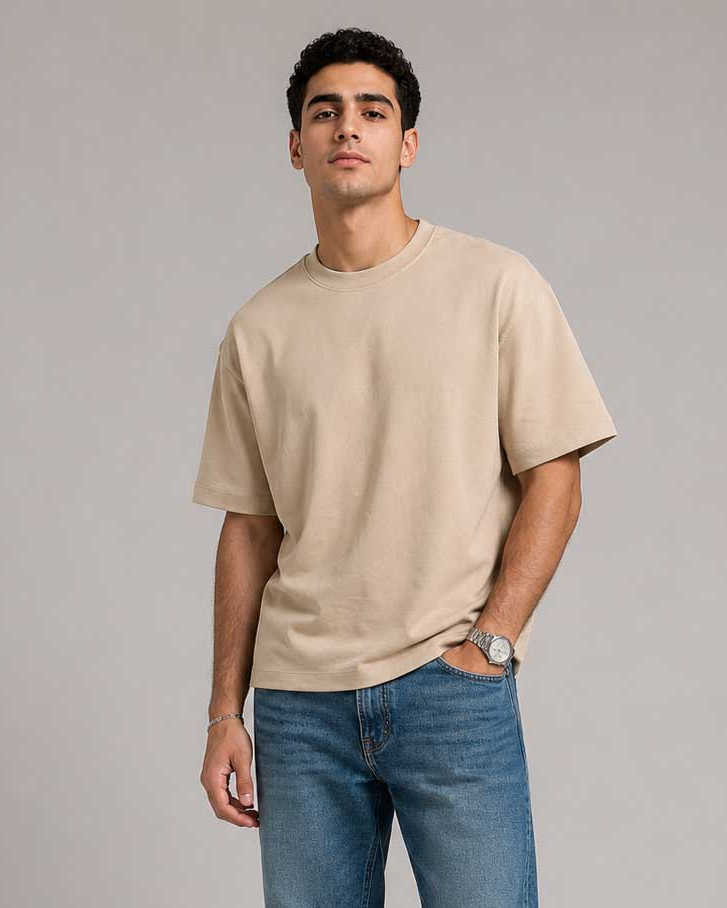 Relaxed Fit T-Shirt – Soft Sand