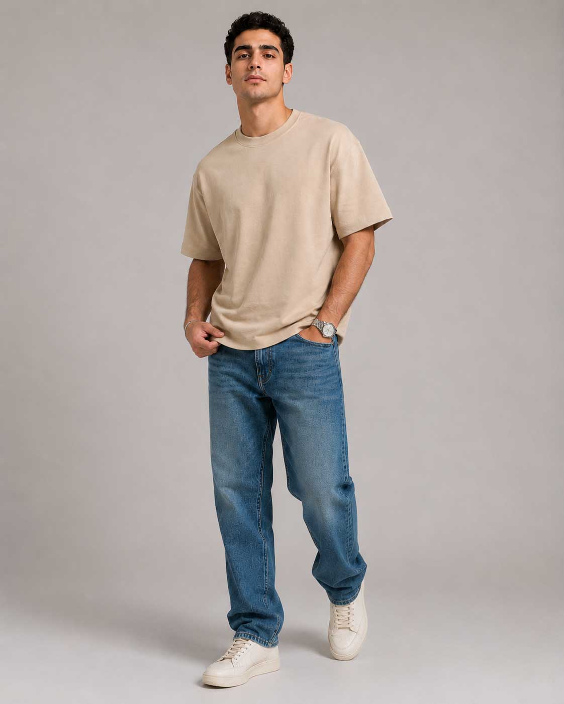 Relaxed Fit T-Shirt – Soft Sand