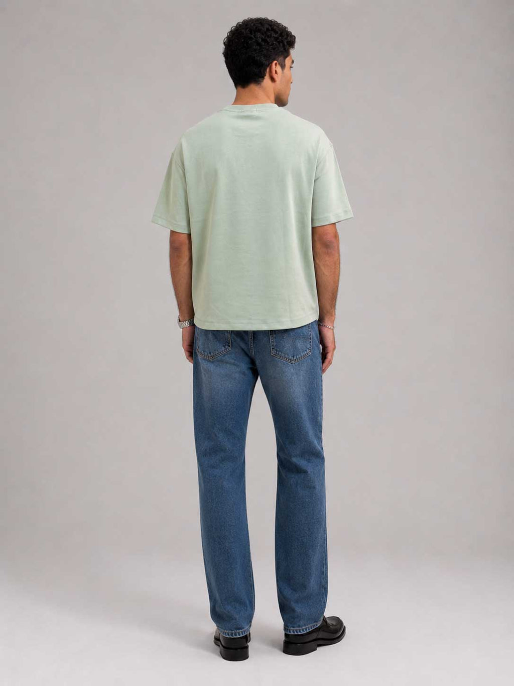 Oversized T-Shirt with Side Slits – Mint Green