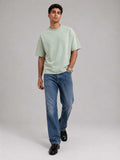 Oversized T-Shirt with Side Slits – Mint Green