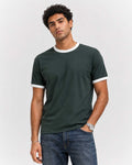 Regular Fit Ringer T-Shirt – Midnight Green