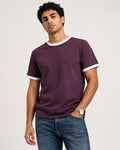 Regular Fit Ringer T-Shirt – Burgundy