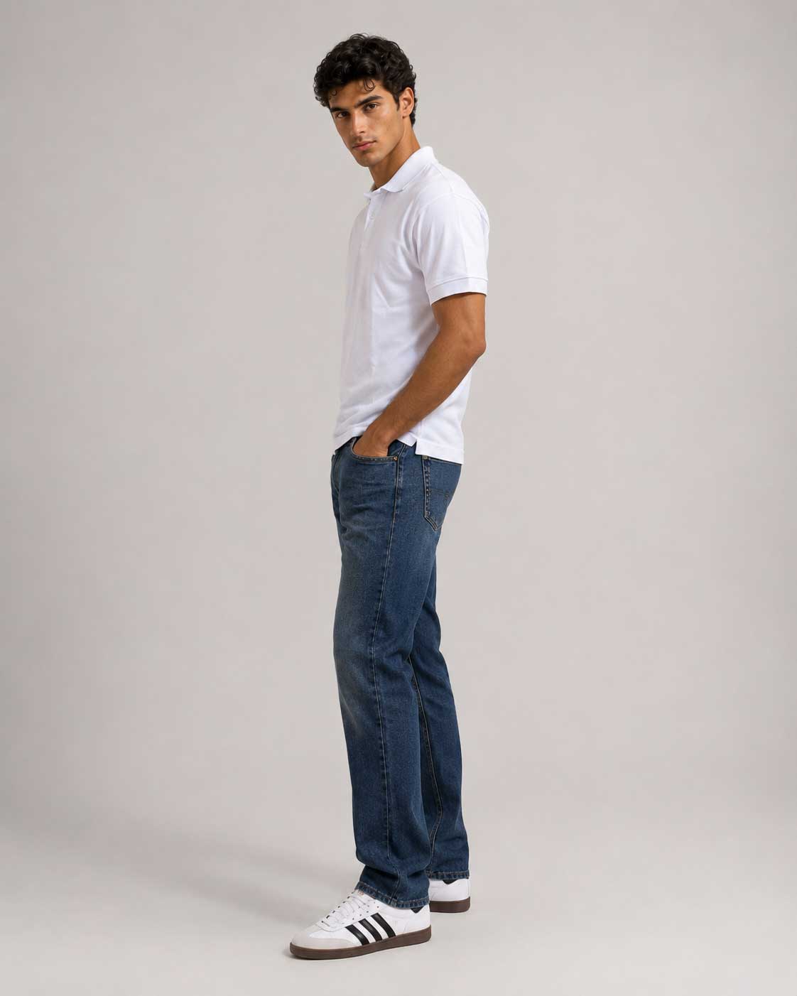 Regular Fit Polo Shirt – White shirt CIZARO - Cizaro Jeans
