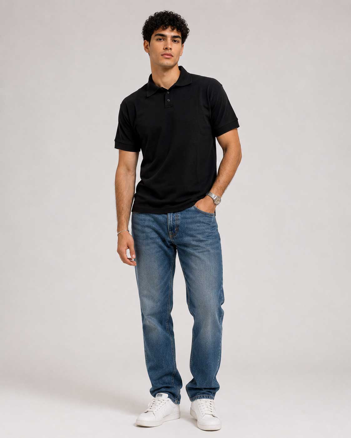 Regular Fit Polo Shirt – Black