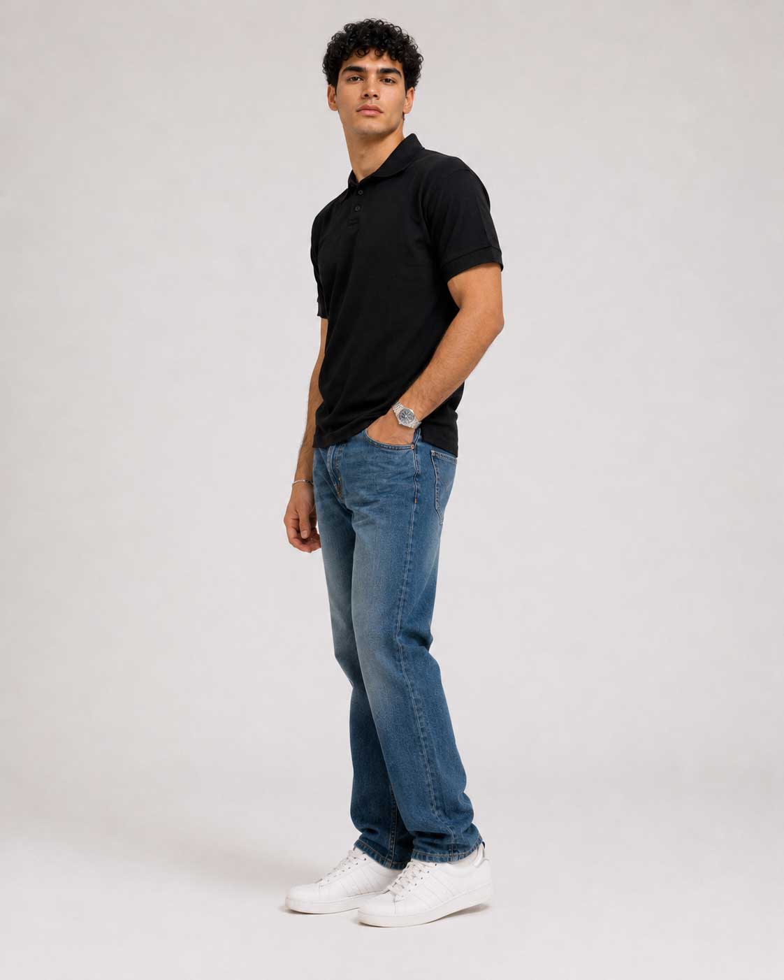 Regular Fit Polo Shirt – Black