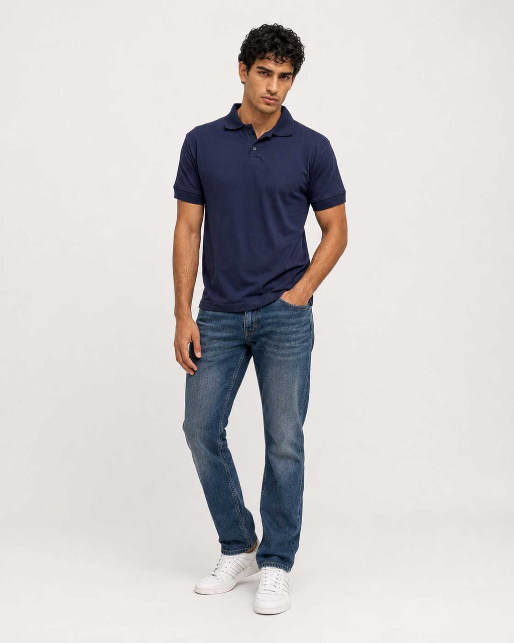 Regular Fit Polo Shirt – Navy shirt CIZARO - Cizaro Jeans