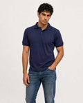 Regular Fit Polo Shirt – Navy shirt CIZARO - Cizaro Jeans