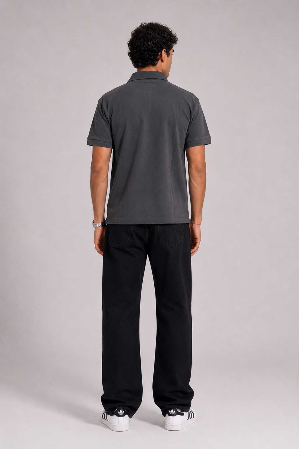 Regular Fit Polo Shirt – Grey shirt CIZARO - Cizaro Jeans