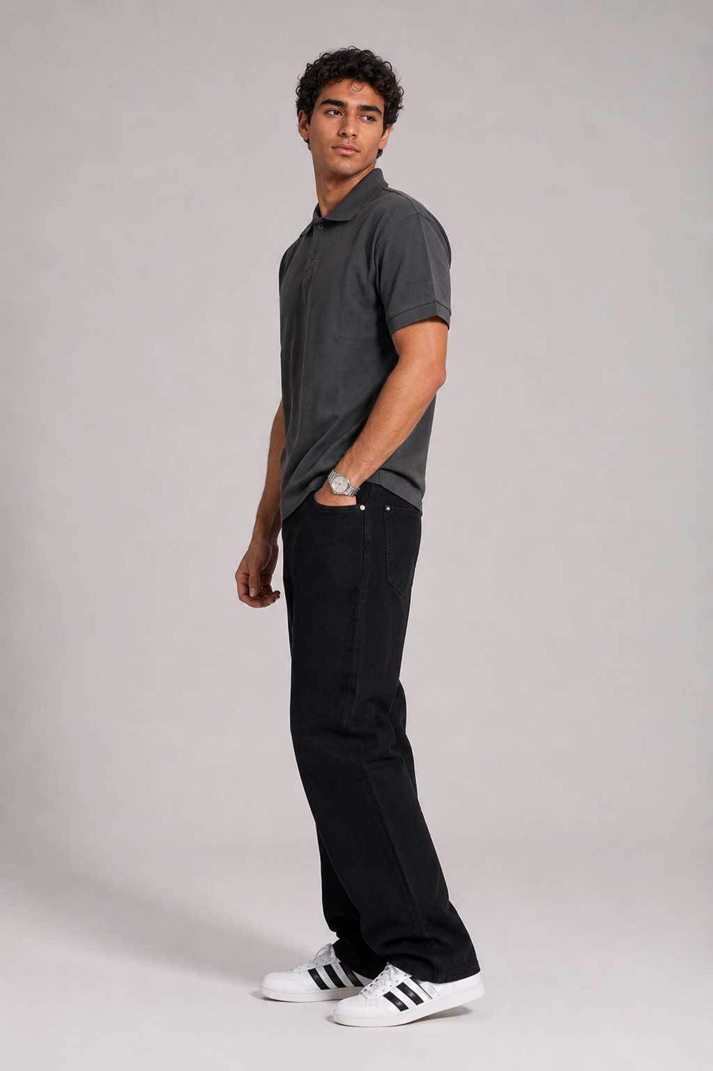 Regular Fit Polo Shirt – Grey shirt CIZARO - Cizaro Jeans
