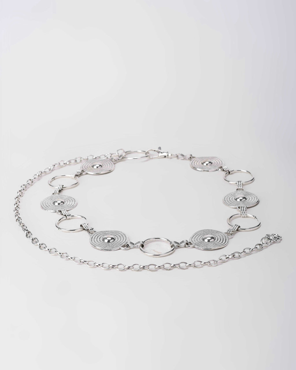 Silver Disc Chain Belt