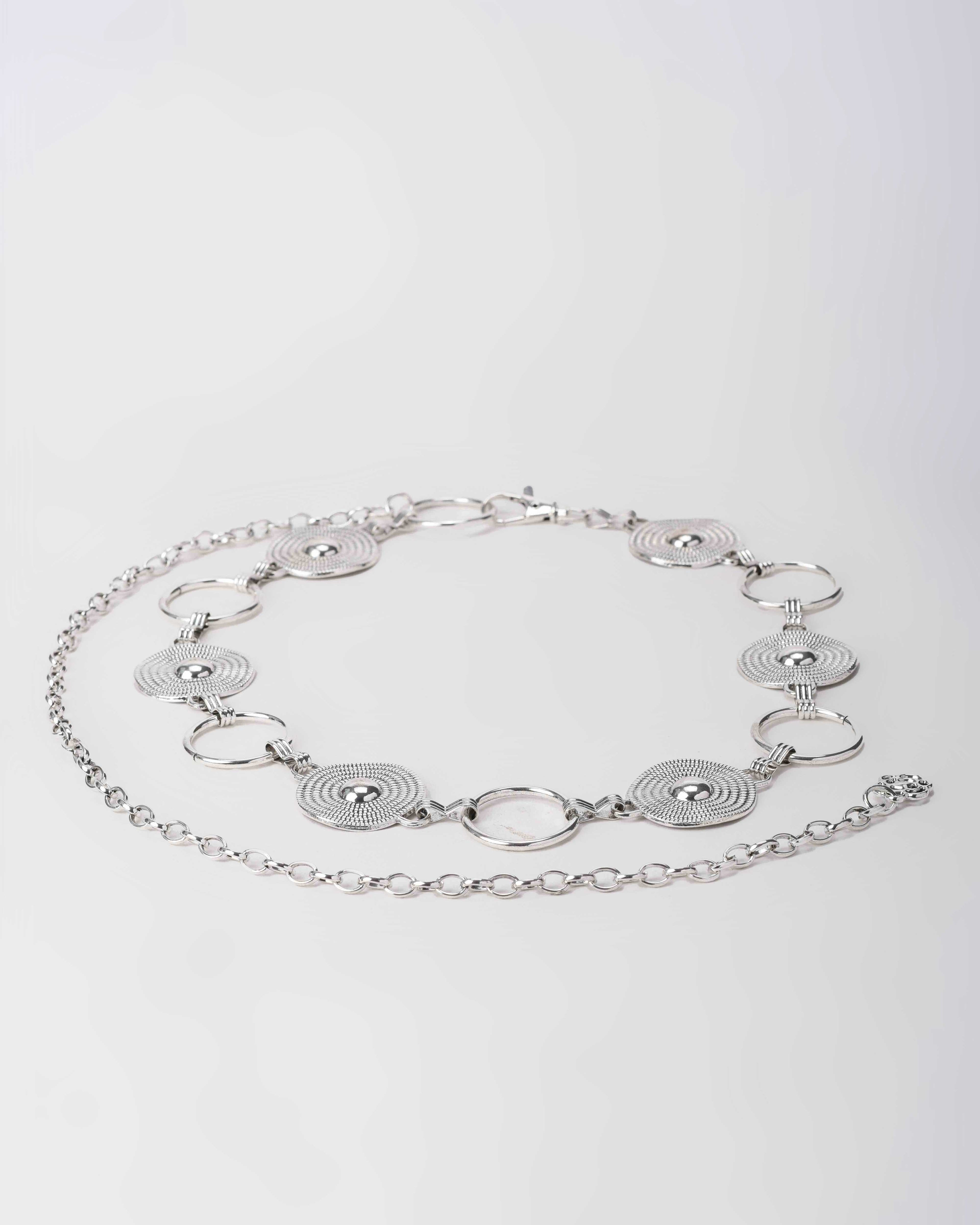 Silver Disc Chain Belt