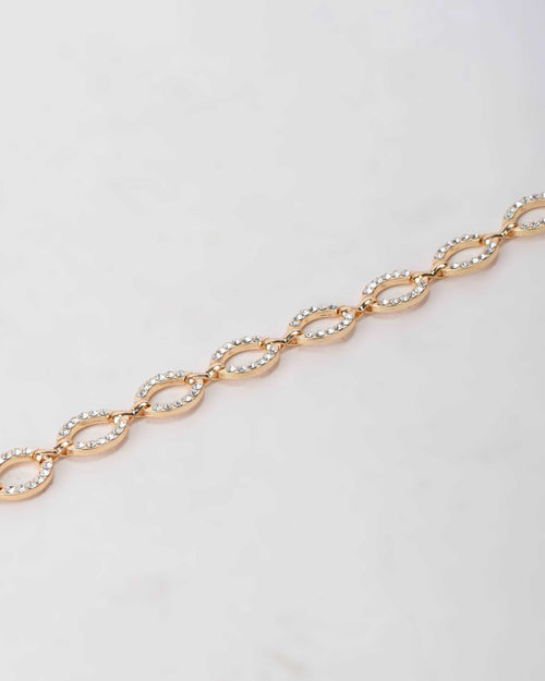 Gold Crystal Link Chain Belt