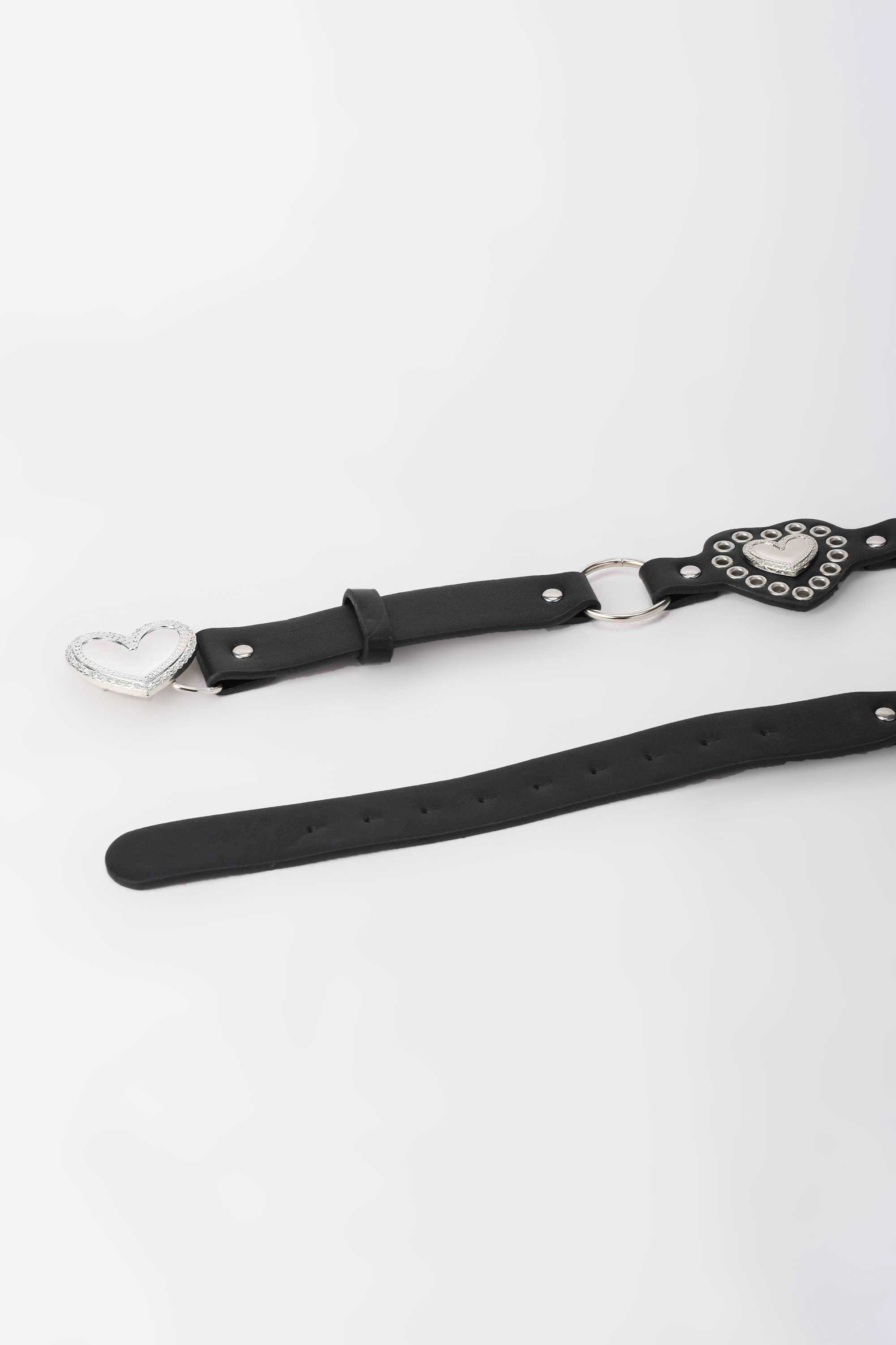 Heart Stud Belt – Black