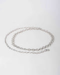 Crystal Link Chain Belt – Silver