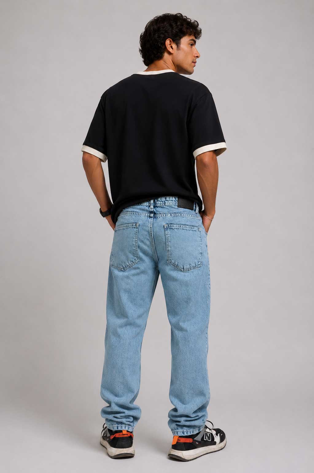 Relaxed Fit Light Acid Blue Jeans