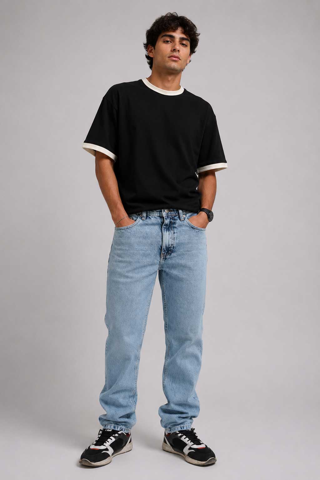 Relaxed Fit Light Acid Blue Jeans
