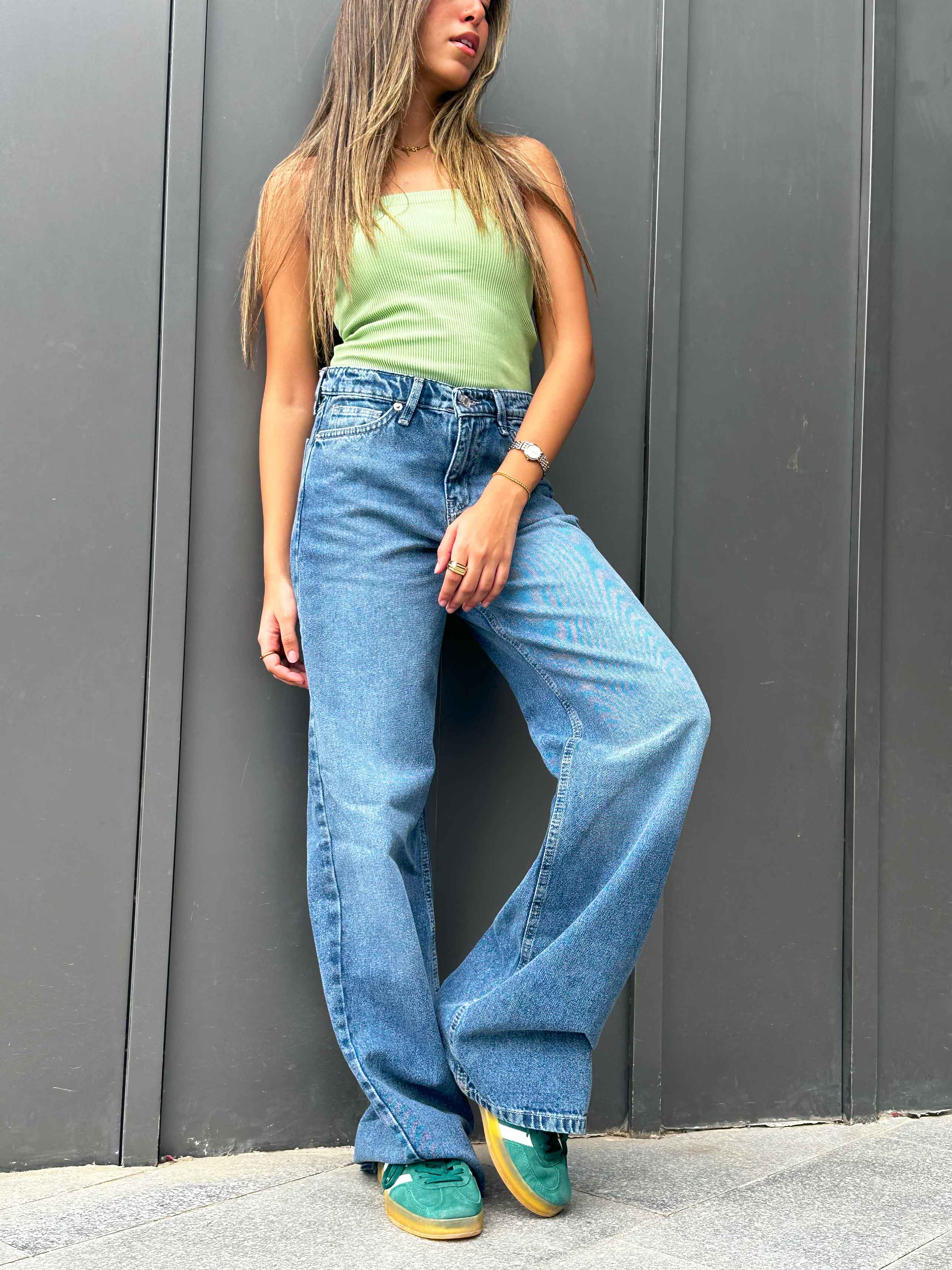 Baggy - Medium Blue Degrade Baggy CIZARO - Cizaro Jeans