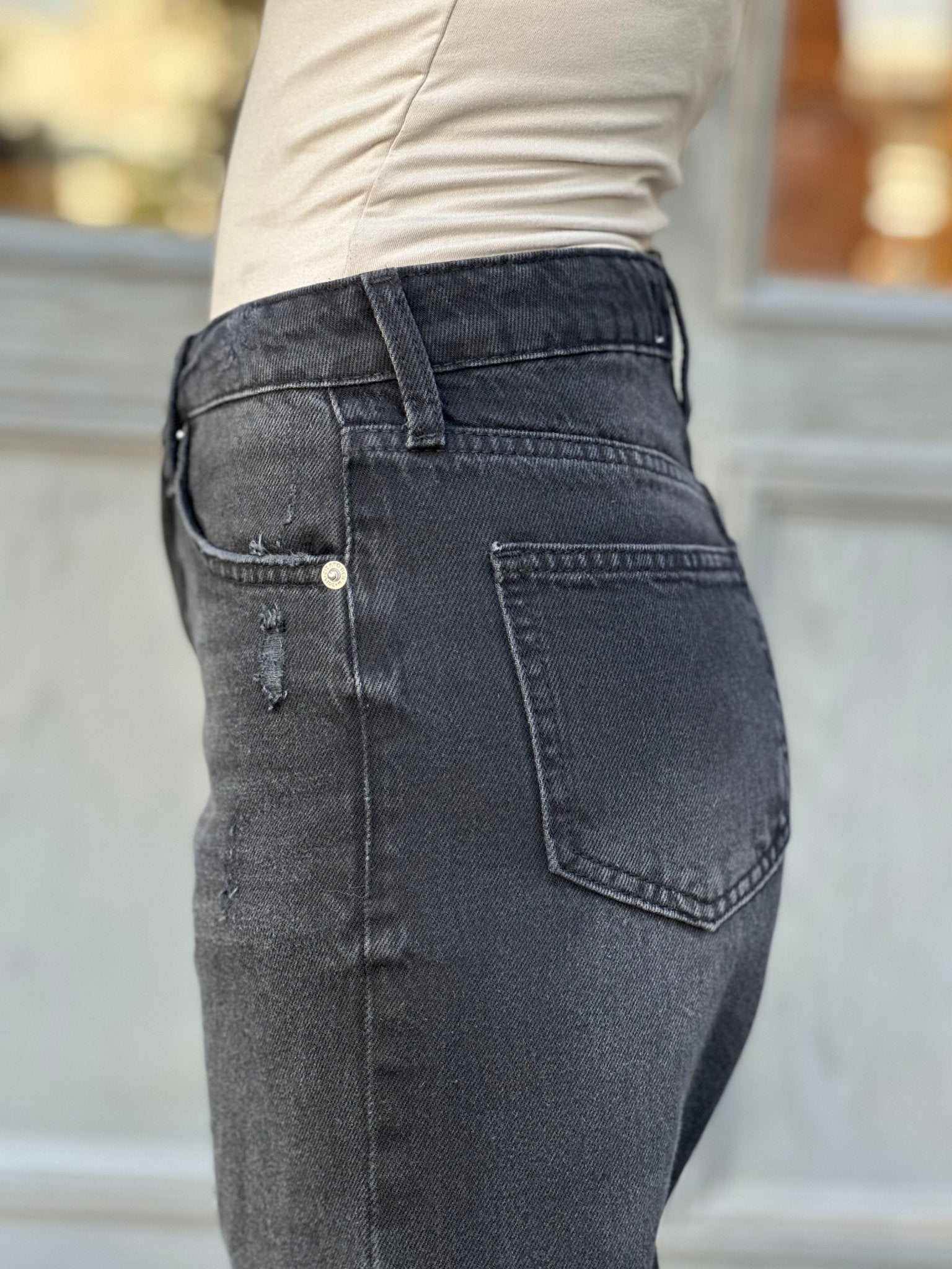 Straight Leg - Mid Grey Jeans. Straight Leg CIZARO    - Cizaro Jeans