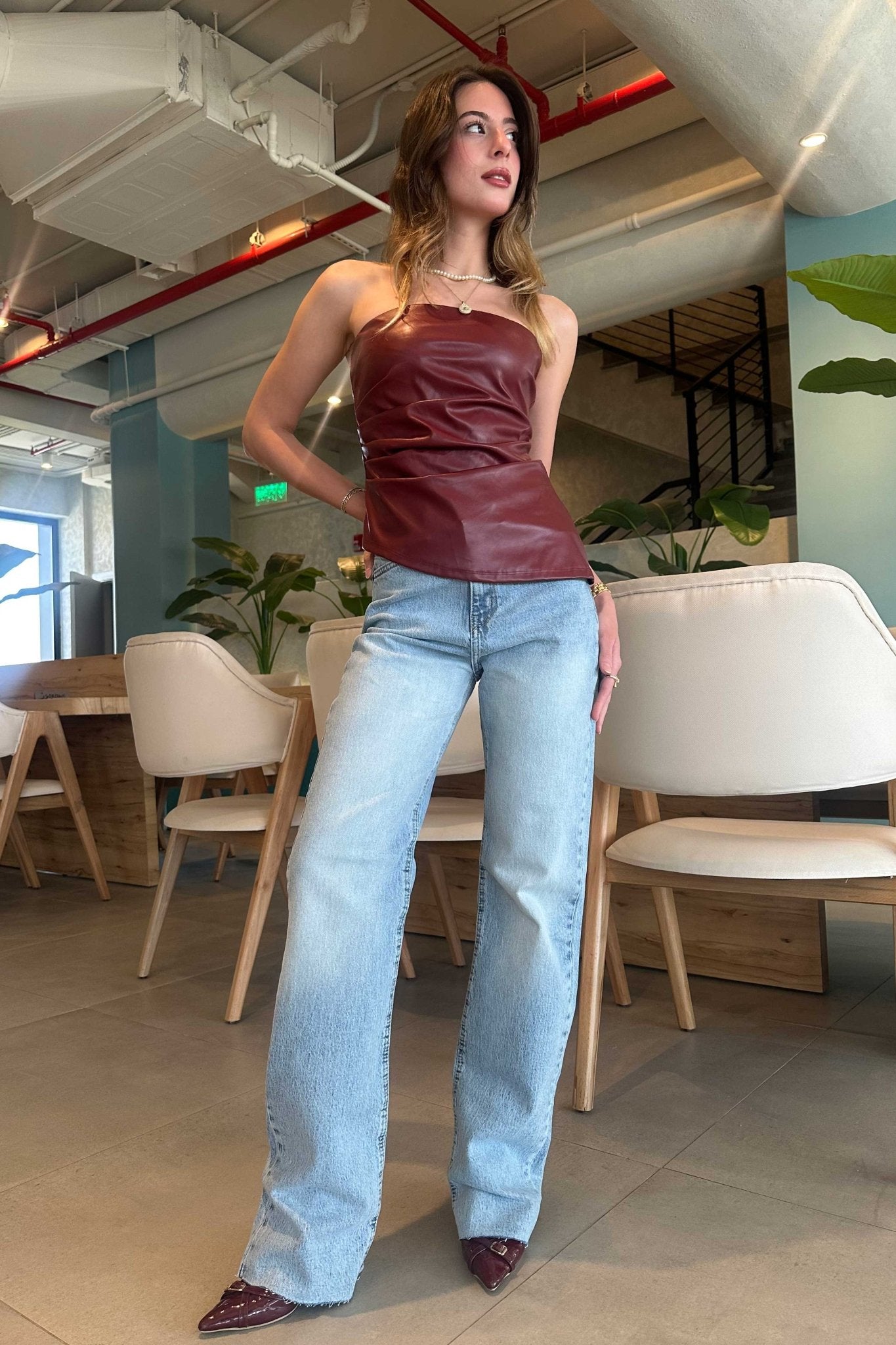 Ultra Comfort | Raw Hem Straight Leg - Sky Blue Washed Jeans Straight-Leg CIZARO - Cizaro Jeans