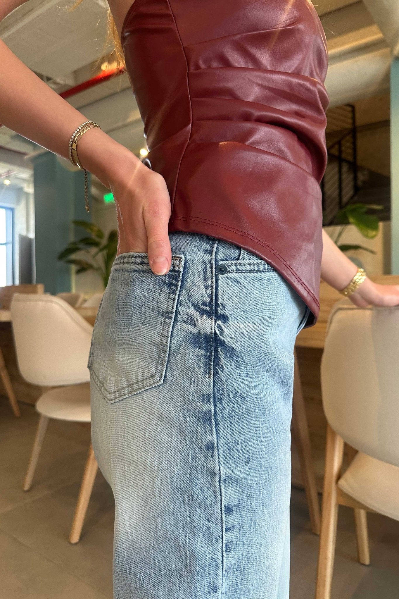 Ultra Comfort | Raw Hem Straight Leg - Sky Blue Washed Jeans Straight-Leg CIZARO - Cizaro Jeans