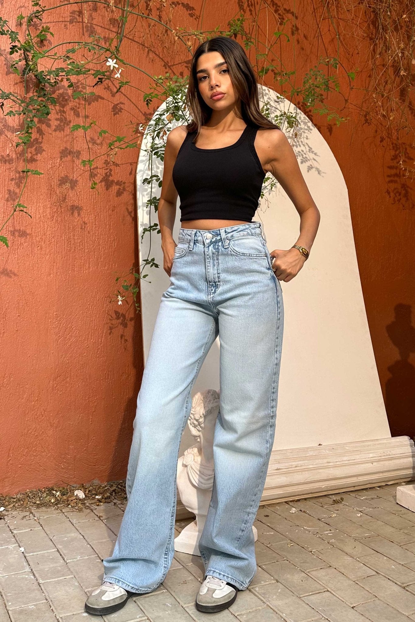 Ultra Comfort Wide-Leg - High-Waist Light Blue Jeans Wide-Leg Cizaro - Cizaro Jeans