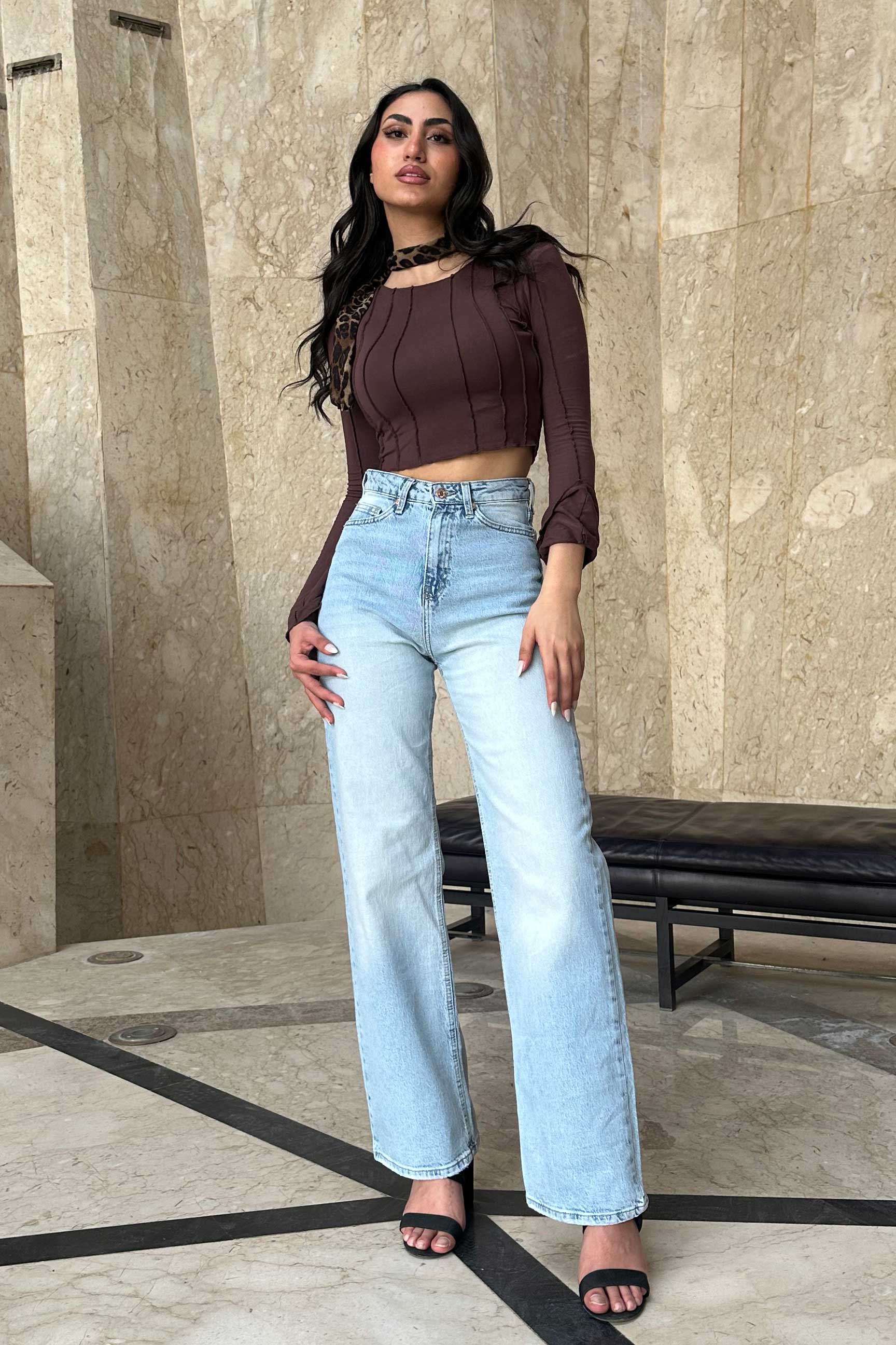 Ultra Comfort Wide-Leg - High-Waist Light Blue Jeans Wide-Leg Cizaro - Cizaro Jeans