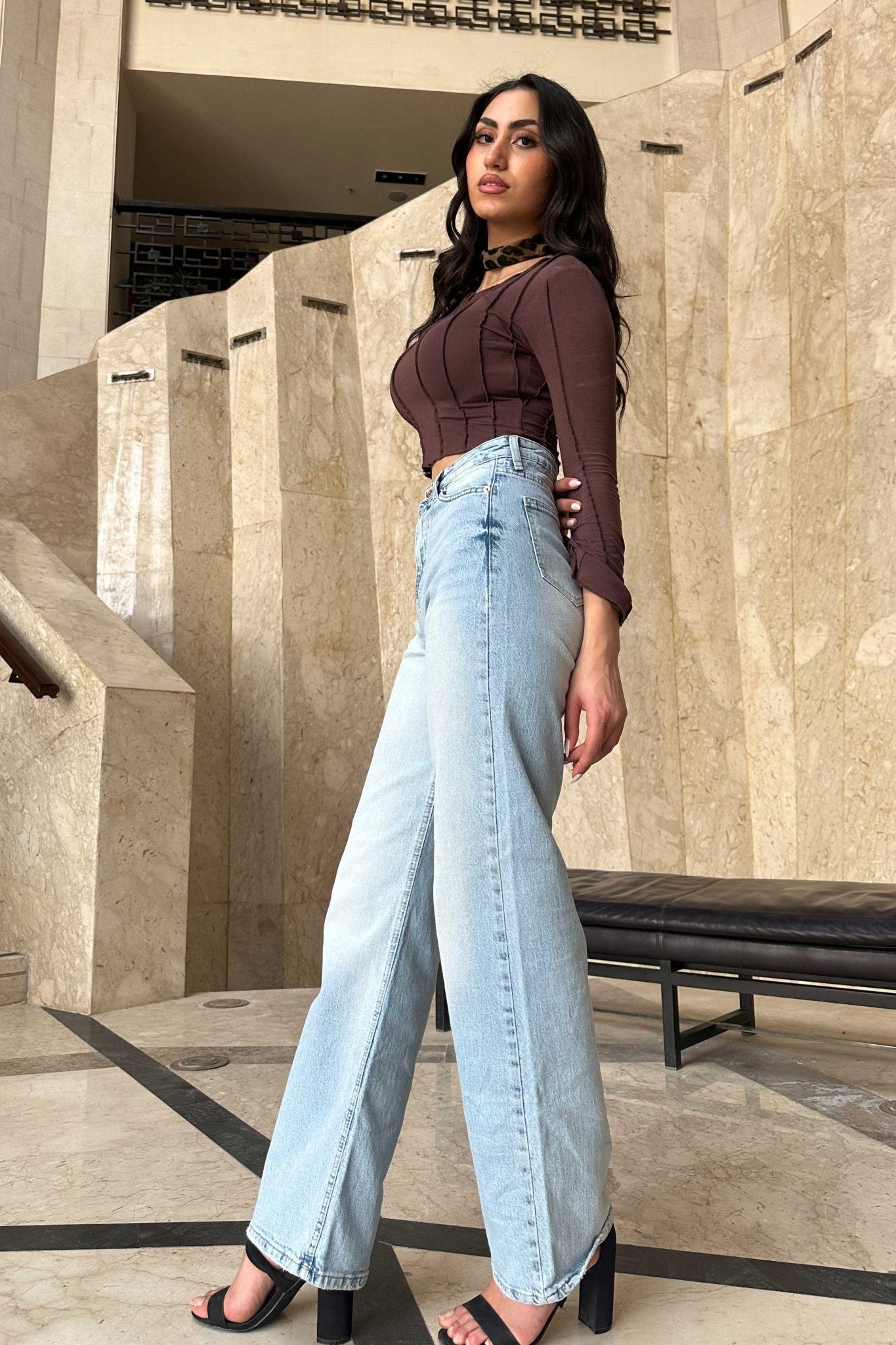 Ultra Comfort Wide-Leg - High-Waist Light Blue Jeans Wide-Leg Cizaro - Cizaro Jeans