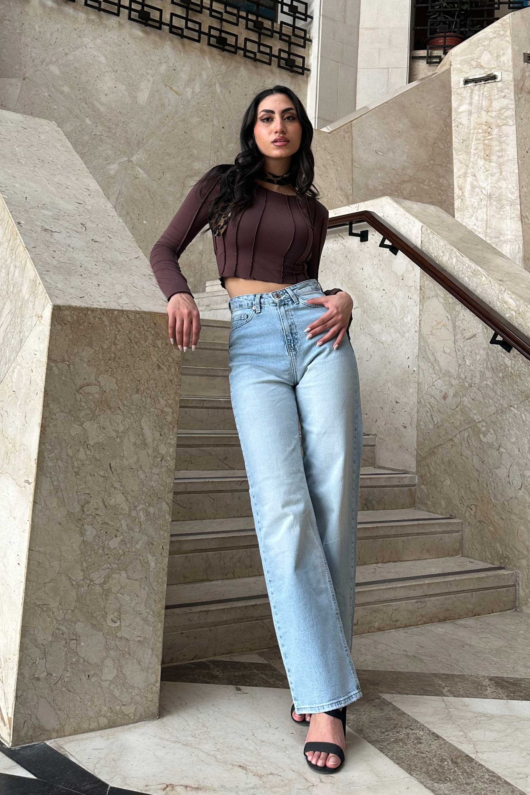 Ultra Comfort Wide-Leg - High-Waist Light Blue Jeans Wide-Leg Cizaro - Cizaro Jeans