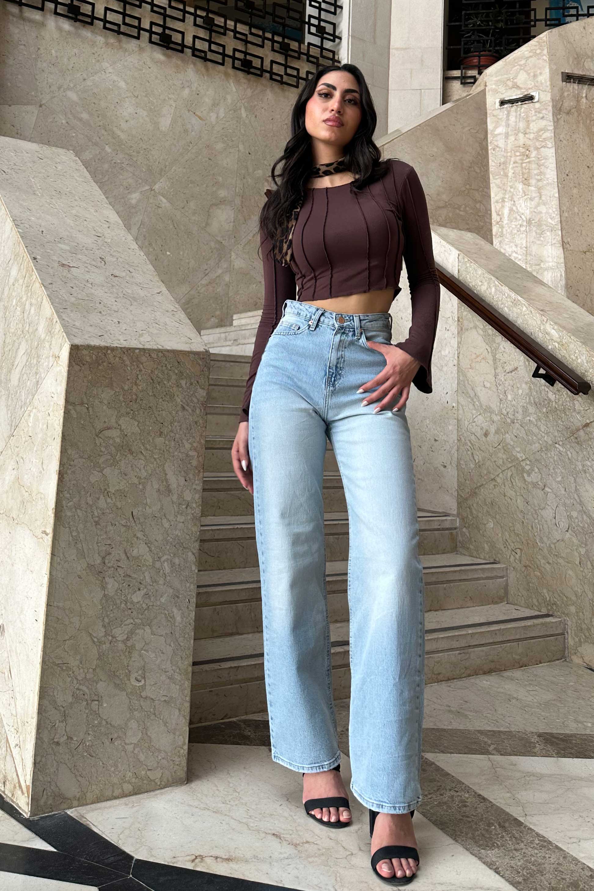 Ultra Comfort Wide-Leg - High-Waist Light Blue Jeans Wide-Leg Cizaro - Cizaro Jeans