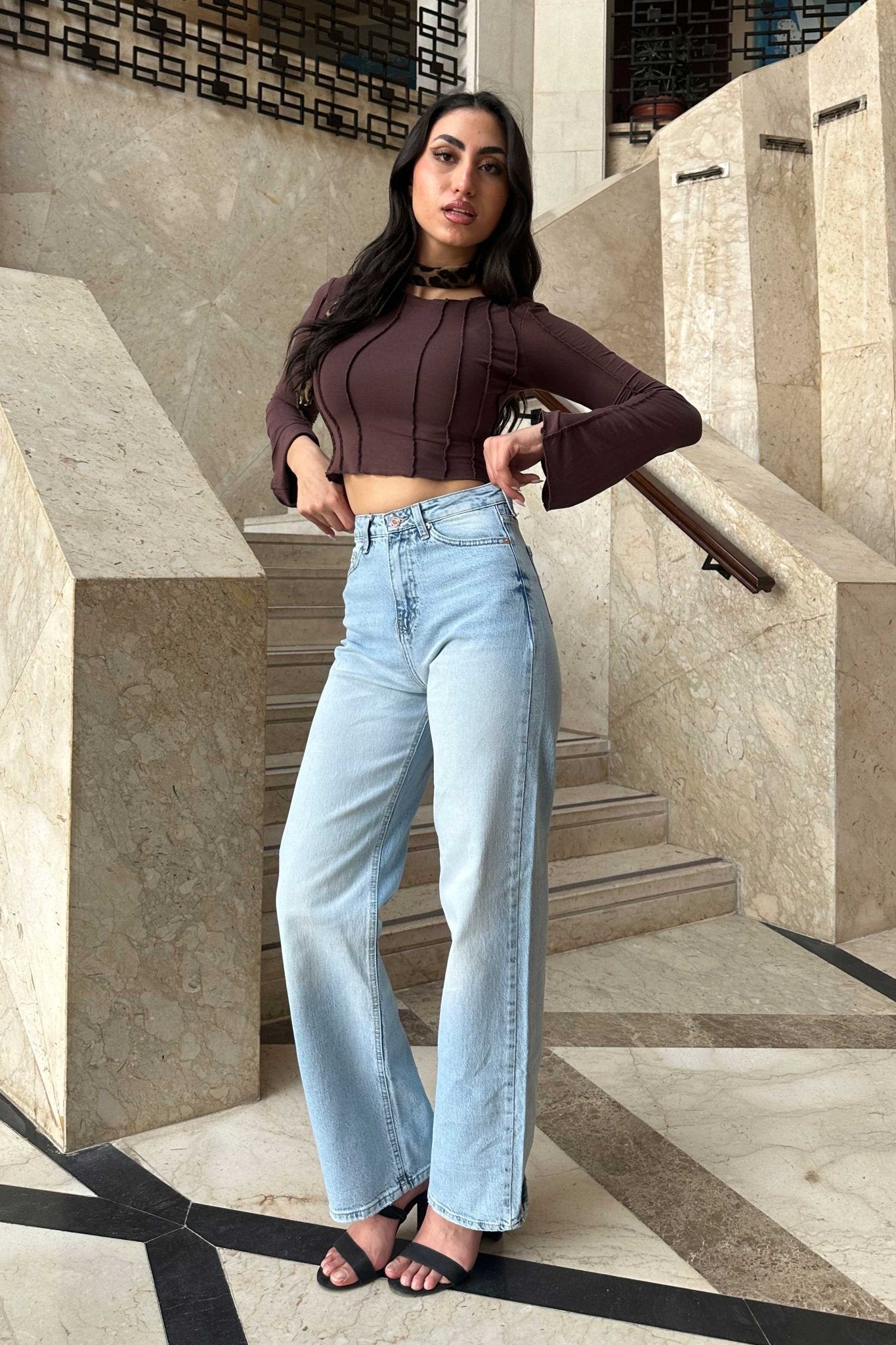 Ultra Comfort Wide-Leg - High-Waist Light Blue Jeans Wide-Leg Cizaro - Cizaro Jeans