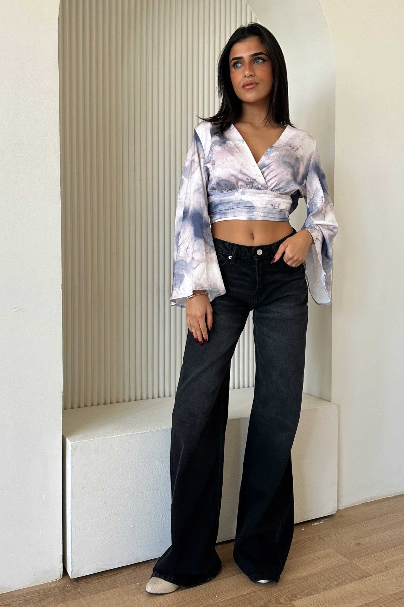 Baggy – Mid Rise Flex Waist Washed Black Jeans