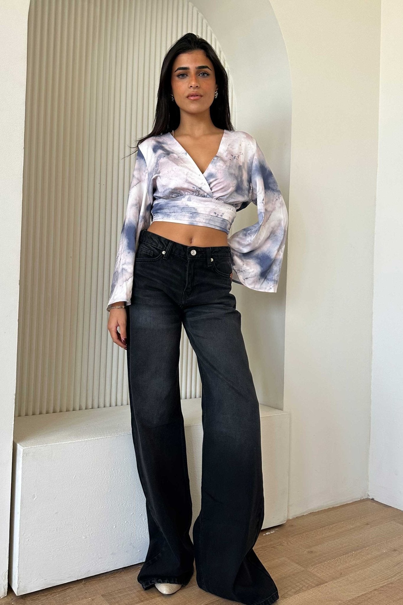 Baggy – Mid Rise Flex Waist Washed Black Jeans