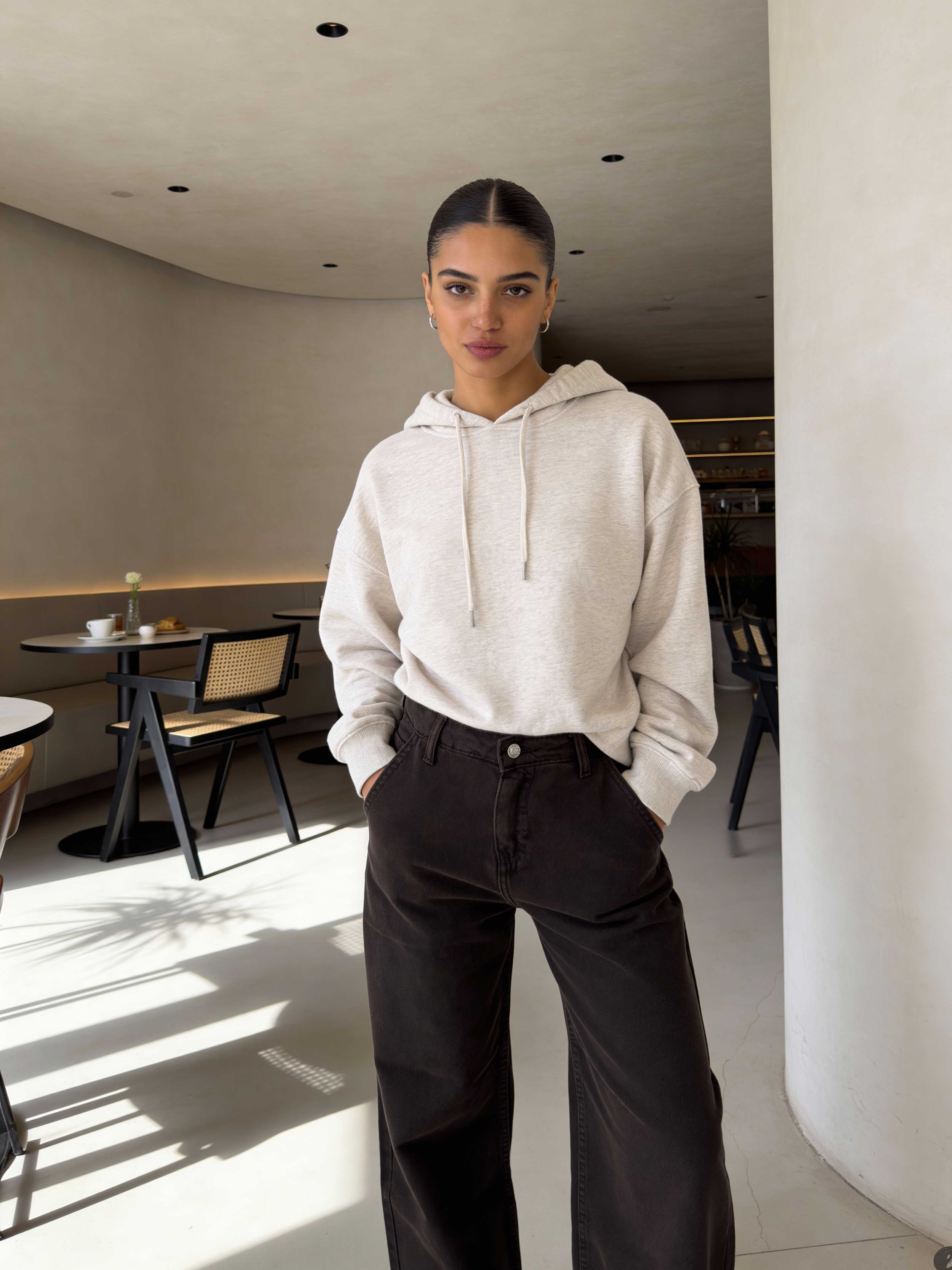 Skater – High-Waist Dark Chocolate Jeans Skater CIZARO - Cizaro Jeans