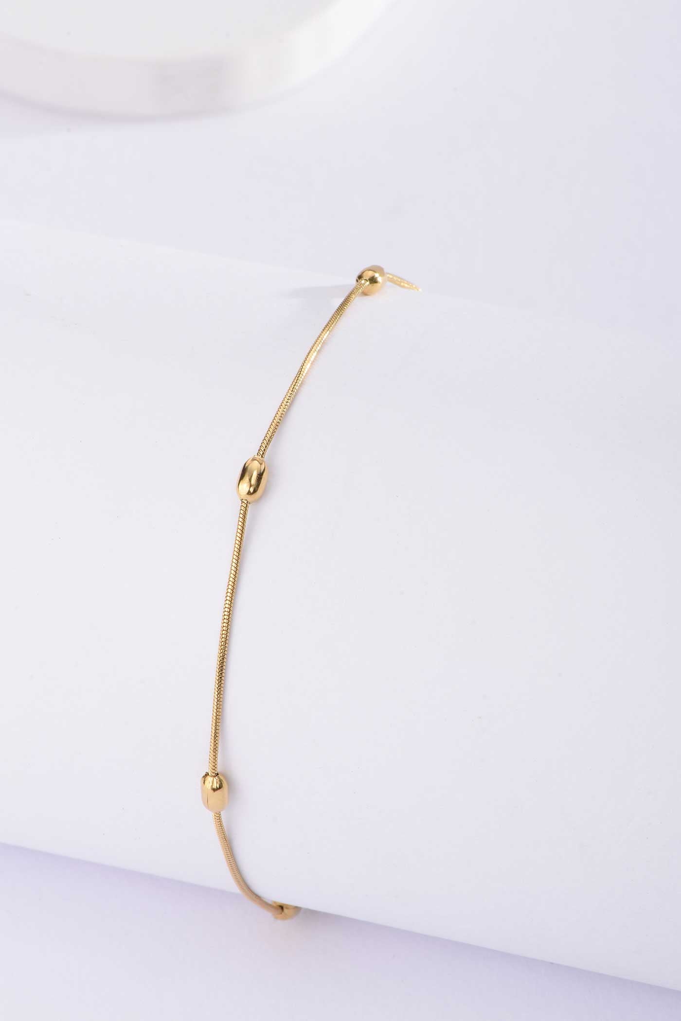 Stainless Steel Bracelet | Mini Bead Chain in Gold BRACELET Accessories - Cizaro Jeans